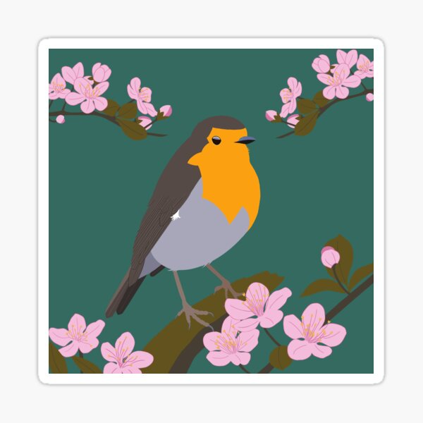 Item preview, Robin in the blossom designed and sold by BlueTulip20.