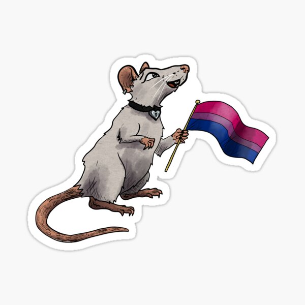 Item preview, Bi pride rat designed and sold by TheOutlawsShop.