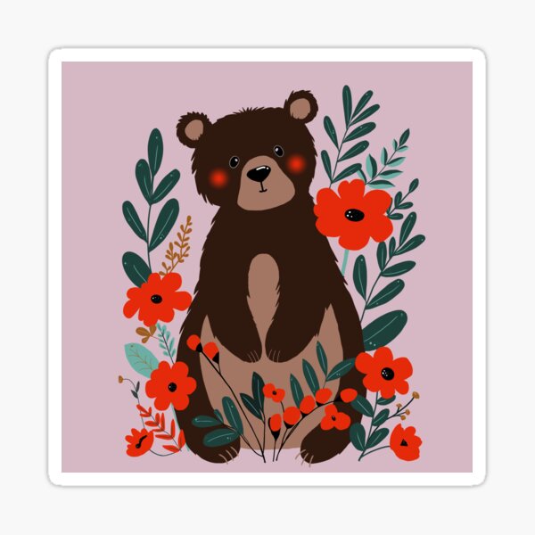 Item preview, Art populaire de l'ours timide designed and sold by BlueTulip20.