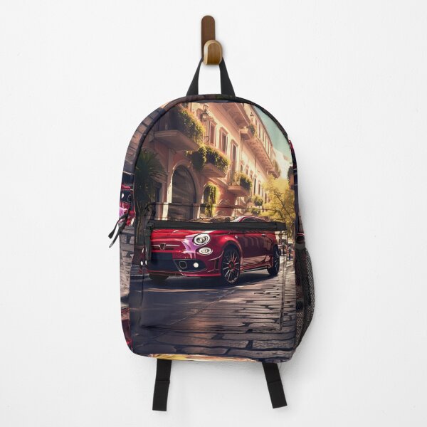 Item preview, Compact Sports Car Displayed In Picturesque Old Town With Balconies designed and sold by RevUpDesign.