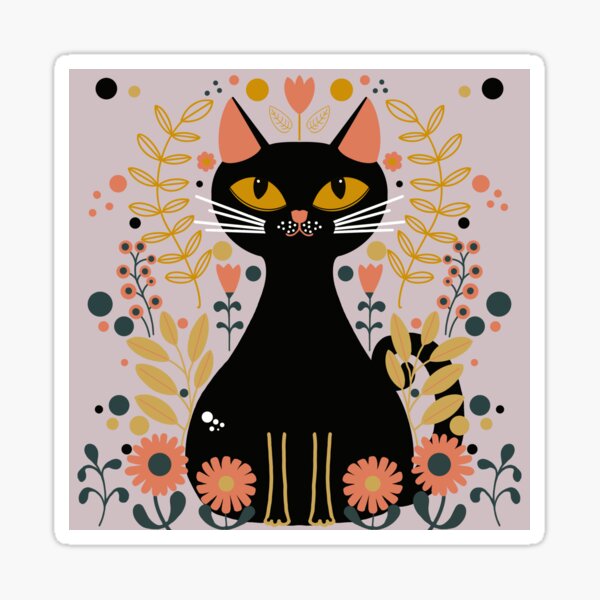Item preview, Chat d'art populaire designed and sold by BlueTulip20.