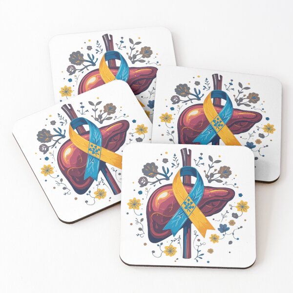 Item preview, World Hepatitis Day Floral Liver Ribbon Design designed and sold by IndulgentBob.