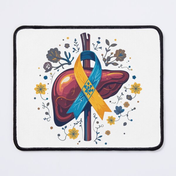 Item preview, World Hepatitis Day Floral Liver Ribbon Design designed and sold by IndulgentBob.