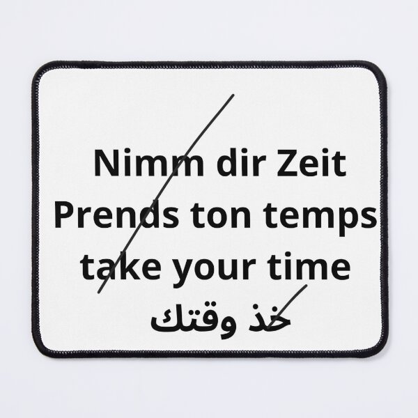 Item preview, "Your Time – Multilingual Minimalist Art | Black & White" designed and sold by KeineWorte.