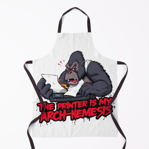 Item preview, Printer is my arch nemesis Gorilla Office Humor Design designed and sold by FoxyJags.