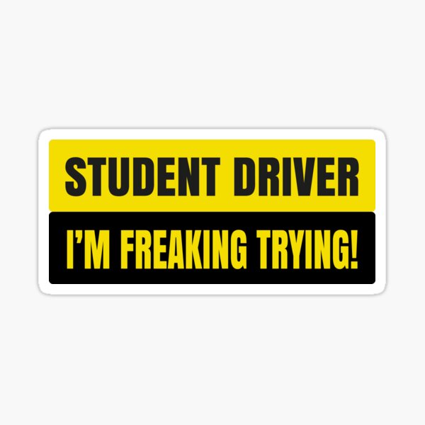 Item preview, I'm Freaking Trying Student Driver Car Funny Bumper  designed and sold by Audriclaf.