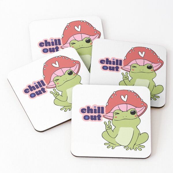 Item preview, Chill Out Frog with Mushroom Hat – Psychedelic Peace Vibes designed and sold by MOTAS FASHION .