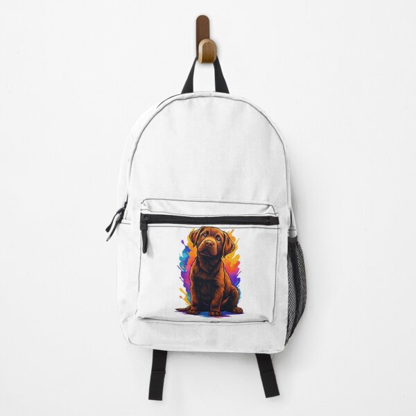 Item preview, Chocolate Labrador Puppy – Vibrant Color Splash Dog Illustration designed and sold by ArtfulWeave.
