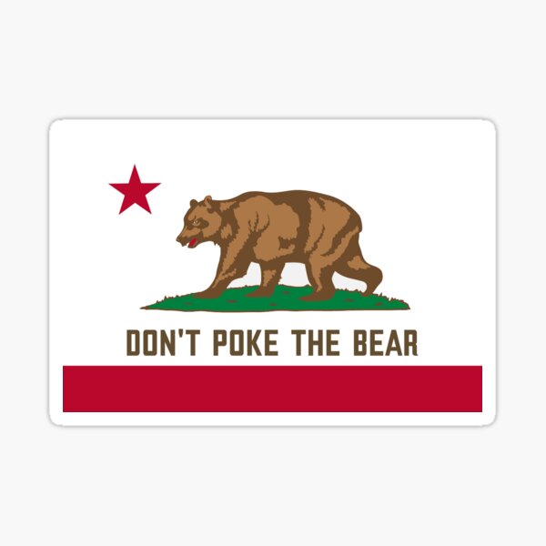 Item preview, California Flag - Don't Poke the Bear designed and sold by Hacktopus.