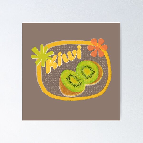 Item preview, Retro KIWI Fruit Sticker Label designed and sold by Wordsmith-Wear.