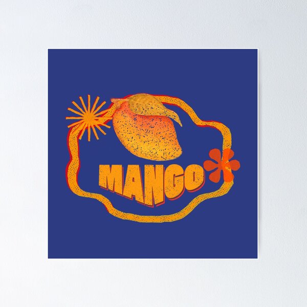 Item preview, Retro Mango Fruit Sticker Label designed and sold by Wordsmith-Wear.