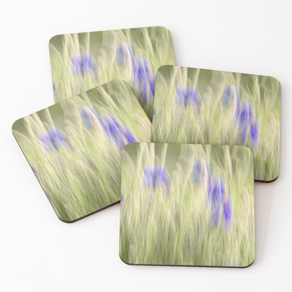 Item preview, Blue wildflowers blowing in the wind designed and sold by KRFNatureGifts.