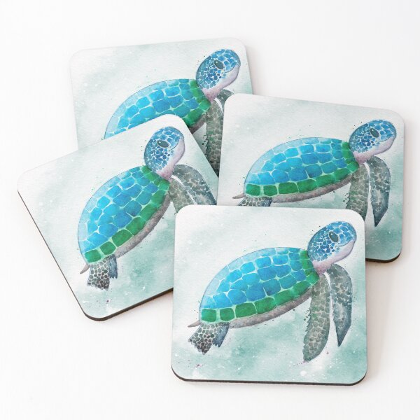 Item preview, Blue Sea Turtle designed and sold by Pixel & Petal Co..