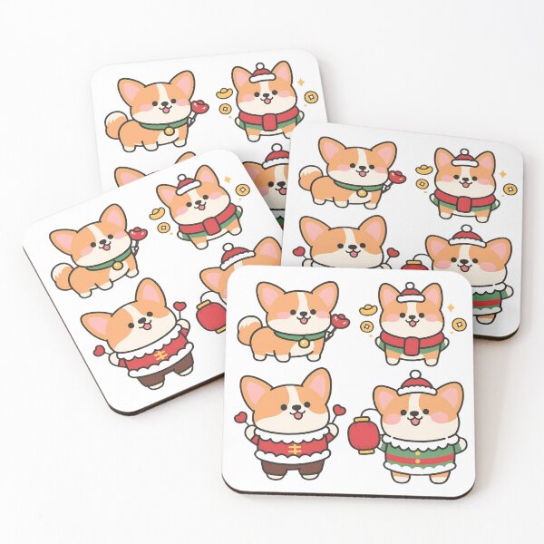 Item preview, Kawaii Corgis Celebrate 2026 – New Year’s Sticker Collection designed and sold by ArtPetrenko90.