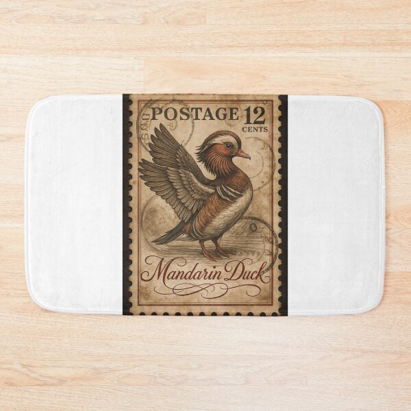 Item preview, Vintage Mandarin Duck Postage Stamp Design designed and sold by ForeverPrintsOK.