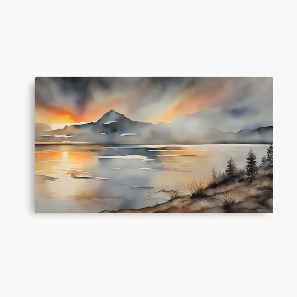 Item preview, Ambient Mountain Lake Dawn designed and sold by BookCovered.