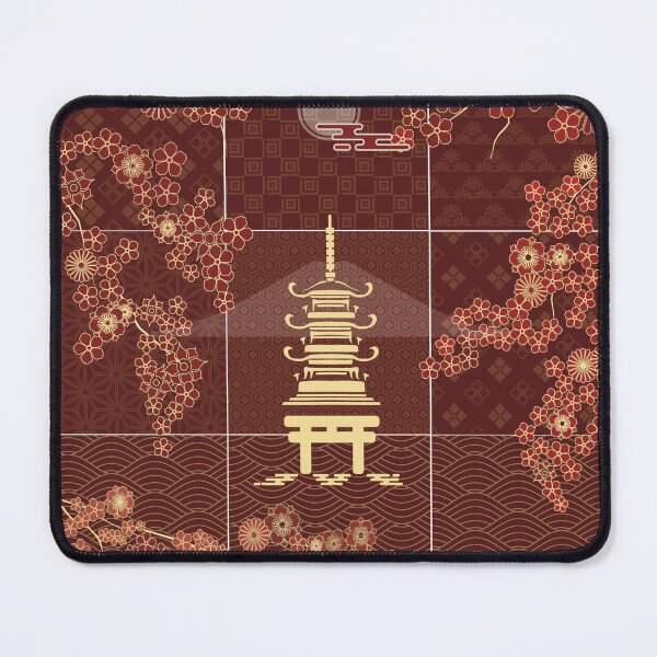 Item preview, Zen Art Patchwork Gold Red designed and sold by urrin DESIGN.