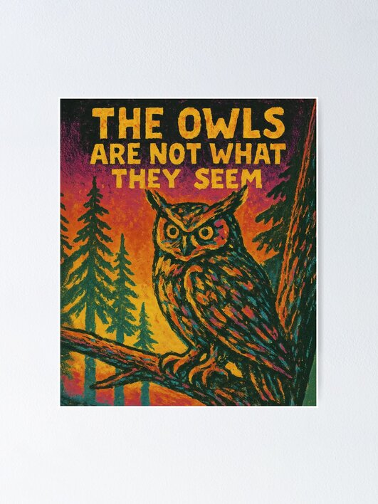 The Owls are not what They Seem” – Cryptic Owl Forest Tee