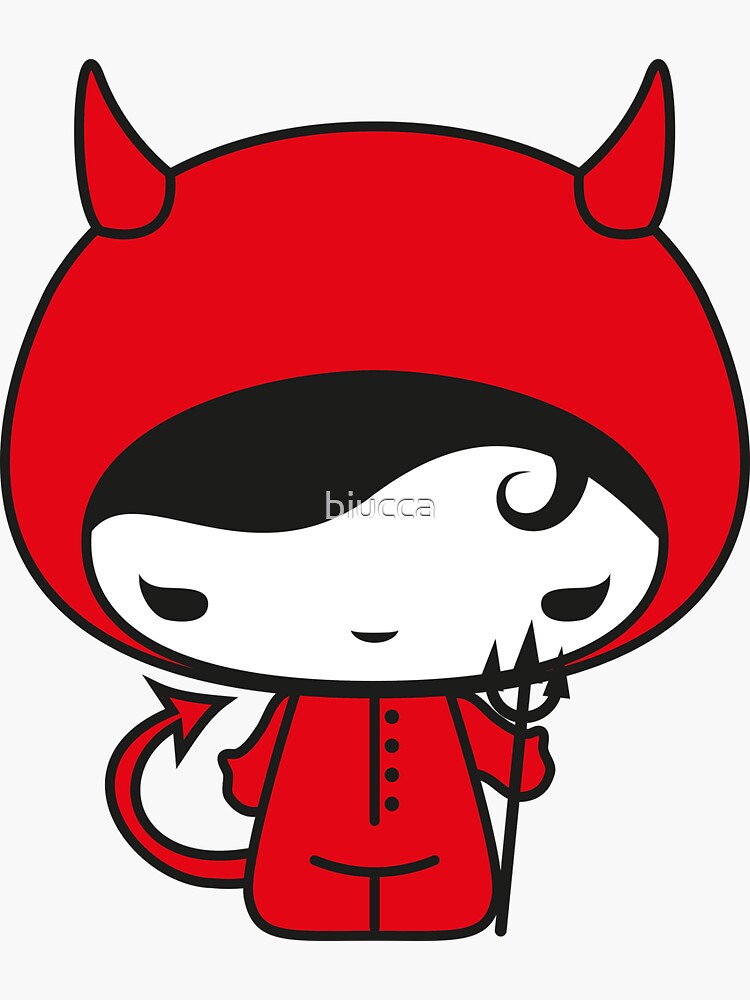 Thumbnail 3 of 3, Sticker, My little Devil designed and sold by biucca.