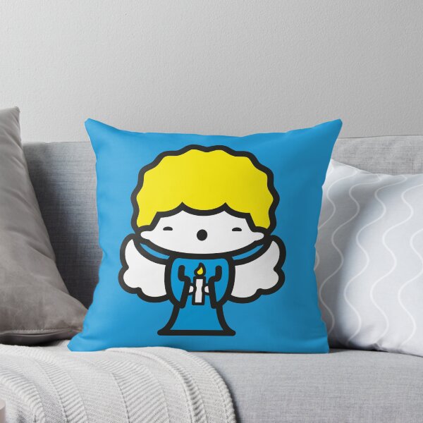 kawaii angel Throw Pillow