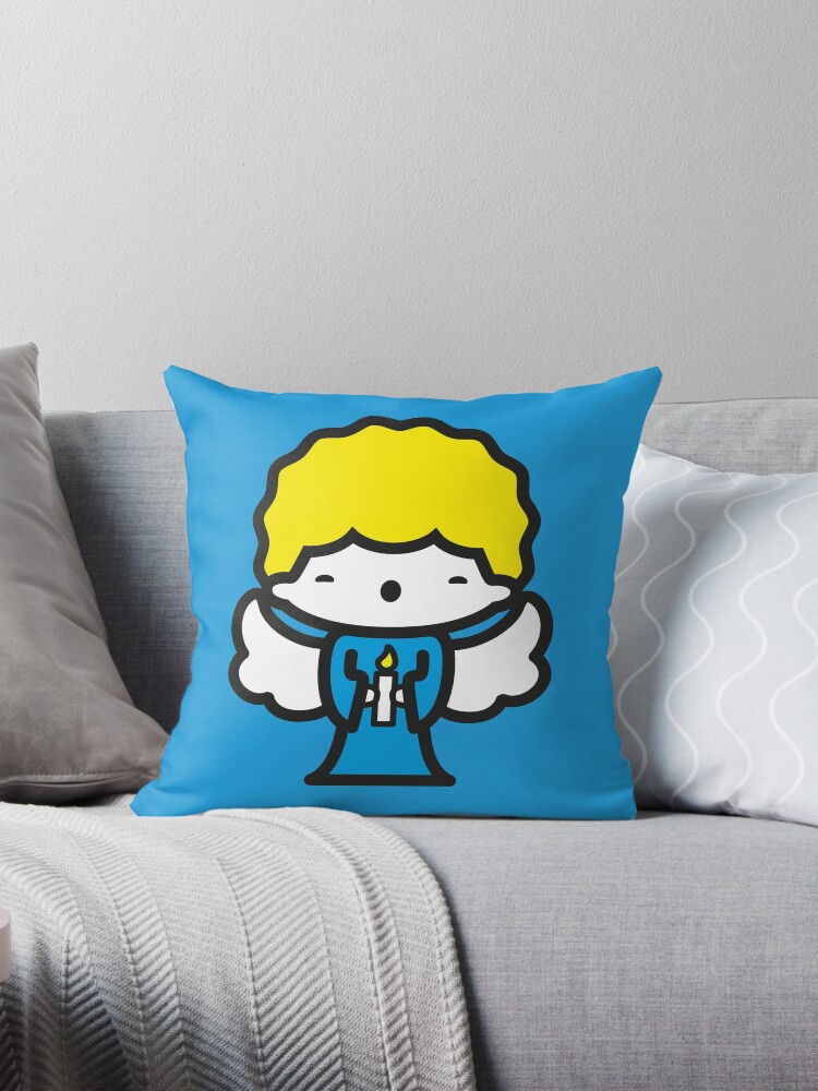 Thumbnail 1 of 4, Pillow, kawaii angel designed and sold by biucca.