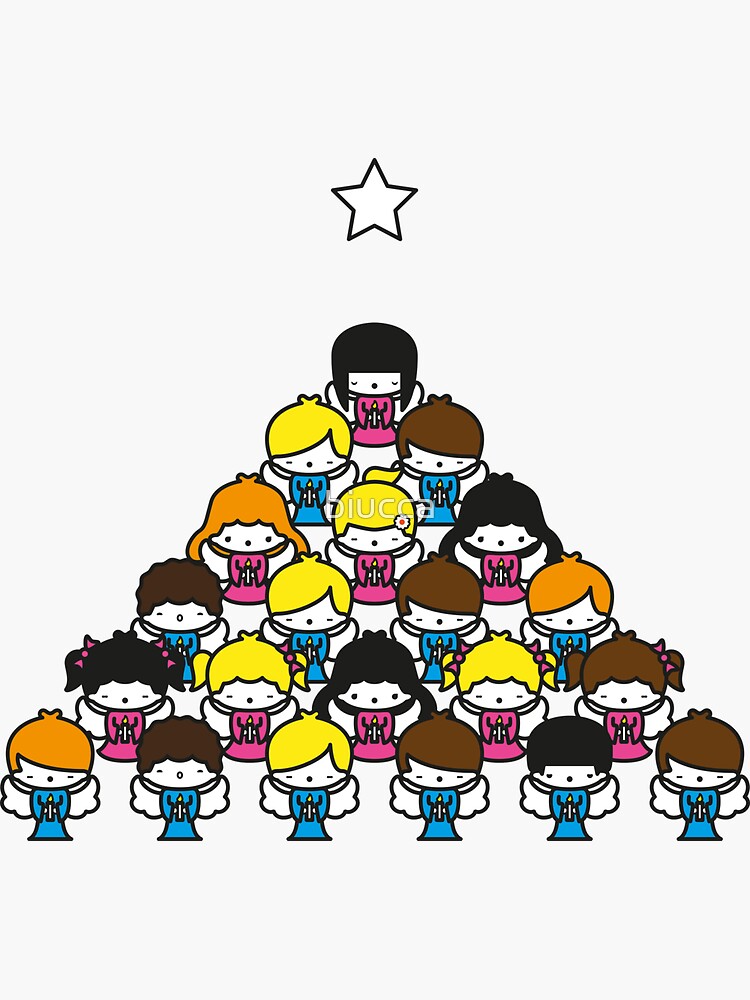 Thumbnail 3 of 3, Sticker, kawaii merry christmas designed and sold by biucca.