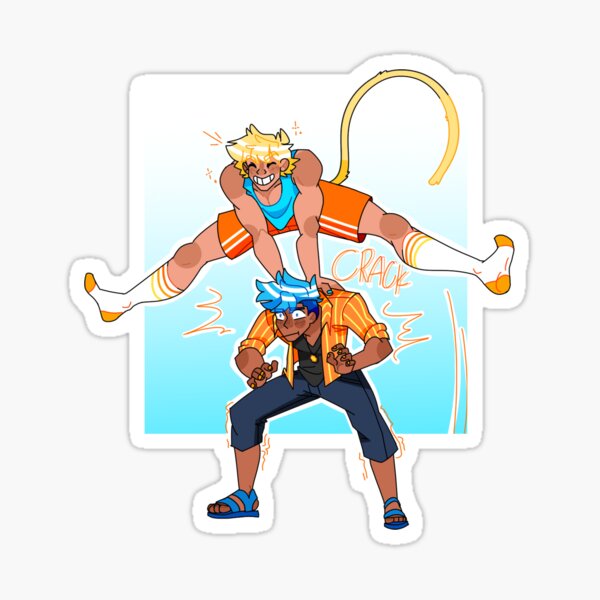 Item preview, RWBY Sun and Neptune Sticker designed and sold by pilot-boi.