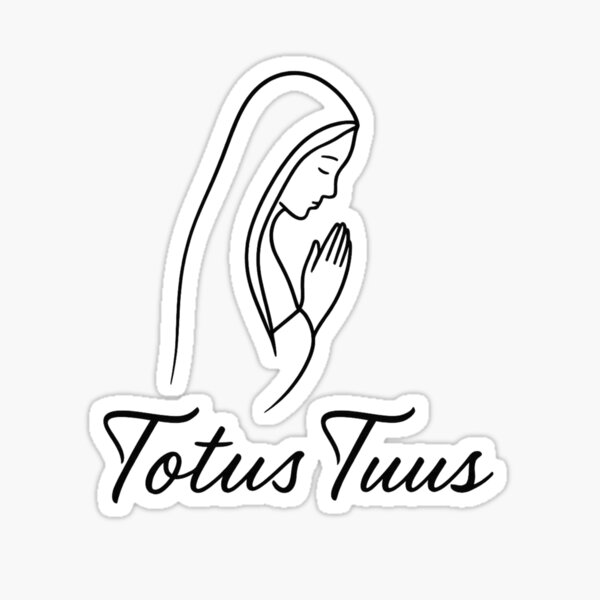 Totus Tuus – lema mariano Pegatina
