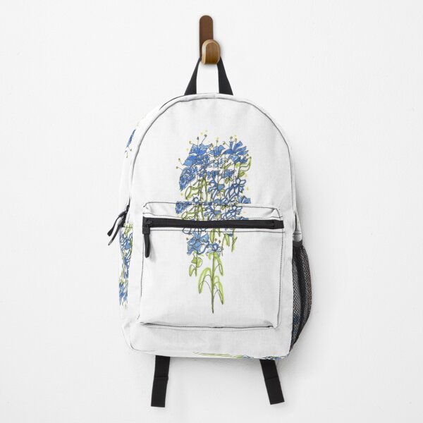 Item preview, Original Ink & Brush Pen Floral – Purple Blooms with Vibrant Green Leaves designed and sold by vwalterson.