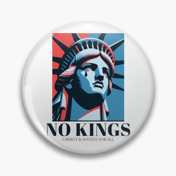 Item preview, No Kings in the USA Lady Liberty Cries for Freedom Political Protest Art Light Background designed and sold by darkskydelights.