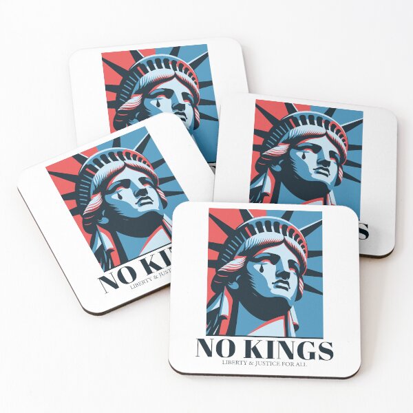 Item preview, No Kings in the USA Lady Liberty Cries for Freedom Political Protest Art Light Background designed and sold by darkskydelights.