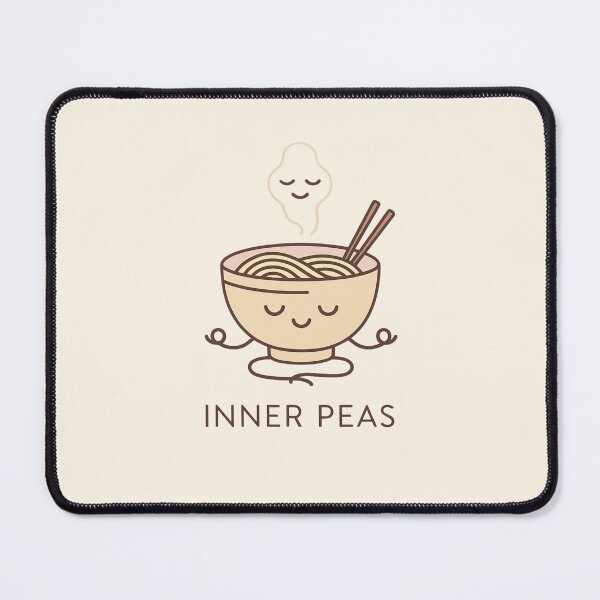 Item preview, Inner Peas Ramen Pun – Cute Minimal Zen Food Cartoon for Kawaii Lovers, Mindfulness Fans & Funny Noodle Gifts designed and sold by Creative_Canvas.