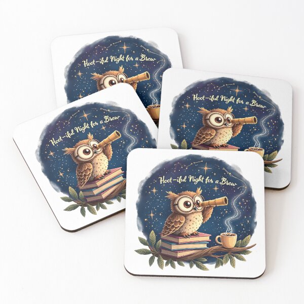 Item preview, Hootiful Night for a Brew - Owl & Stargazing designed and sold by Brewtiful Style.