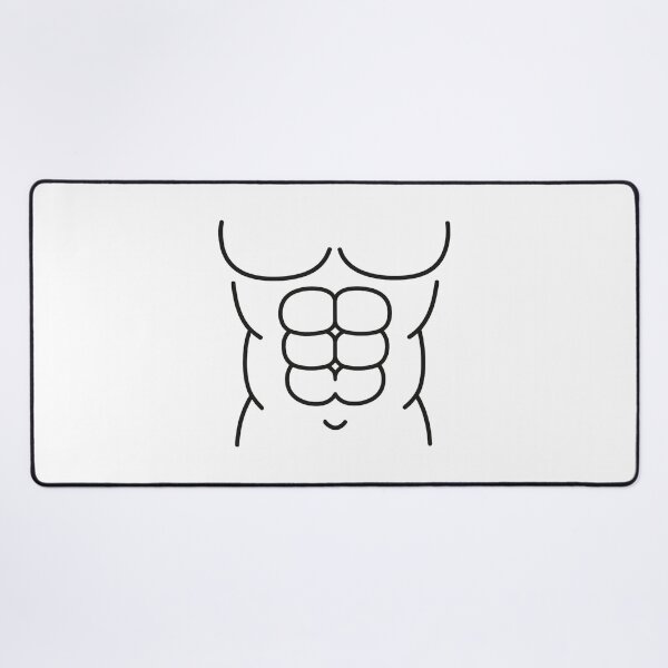Item preview, Minimalist Abs Line Art – Funny Gym Core Tee designed and sold by Radgraphic.