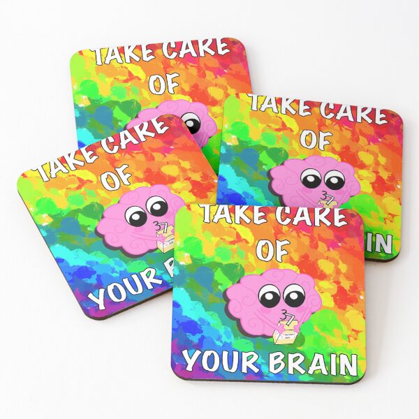 Item preview, Take Care of Your Brain- Rainbow Abstract designed and sold by LaurenEhretArt.