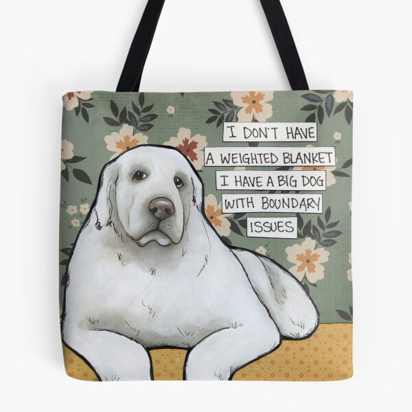 Item preview, Boundary Issues, Great Pyrenees dog hand created art designed and sold by jamiemorathart.