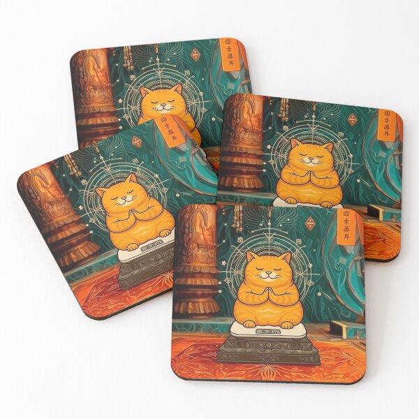 Item preview, Zen Cat on a Scale – Body Positivity Art designed and sold by memememescat.