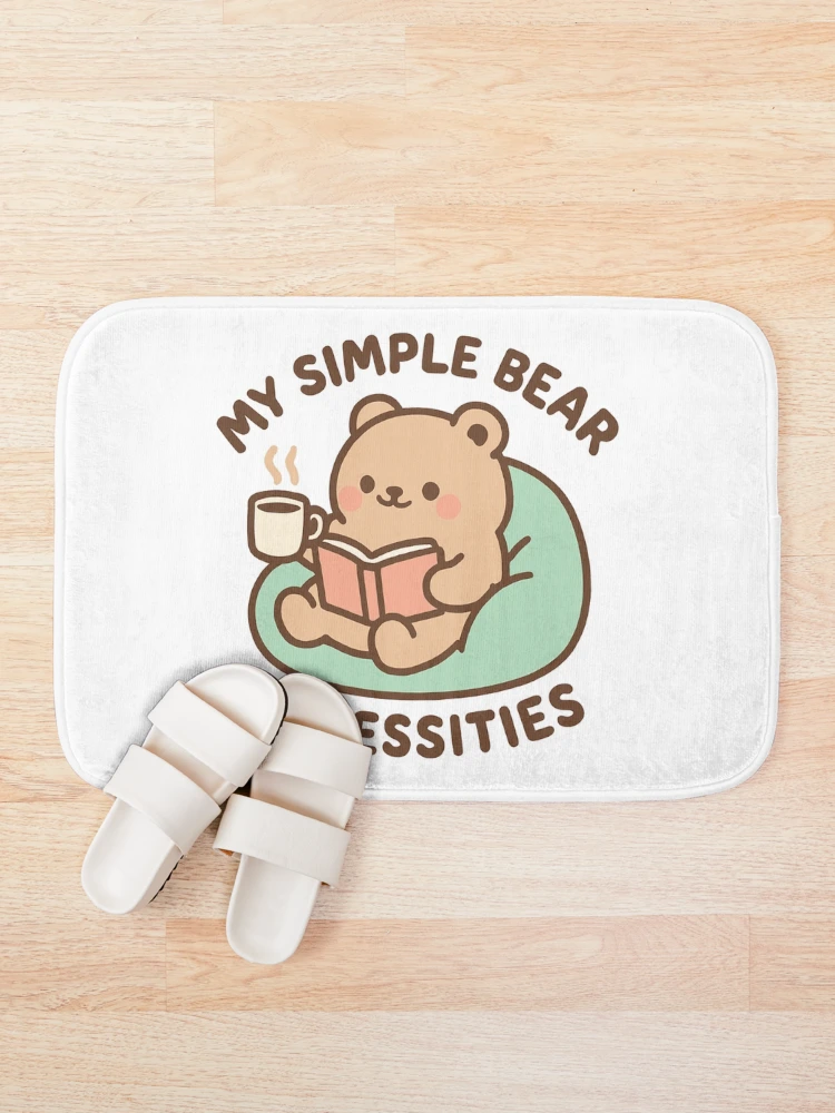 Thumbnail 1 of 6, Bath Mat, Simple bear necessities designed and sold by Wild Hearts At Home.