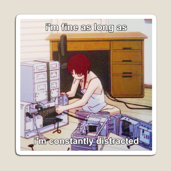 Item preview, Lain I'm Fine Meme ~ Anime designed and sold by internet-joshi.