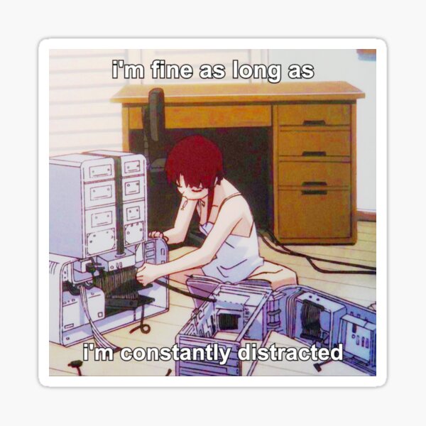 Item preview, Lain I'm Fine Meme ~ Anime designed and sold by internet-joshi.