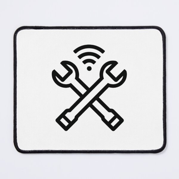 Item preview, Digital Mechanic – Crossed Wrenches with Wi-Fi Signal designed and sold by Alphakenon.