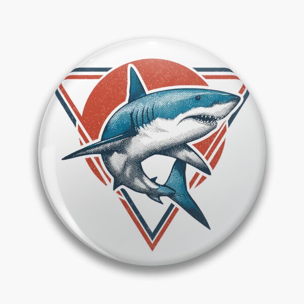 Item preview, Retro Shark Leap – Bold Triangle Ocean Design designed and sold by Alphakenon.
