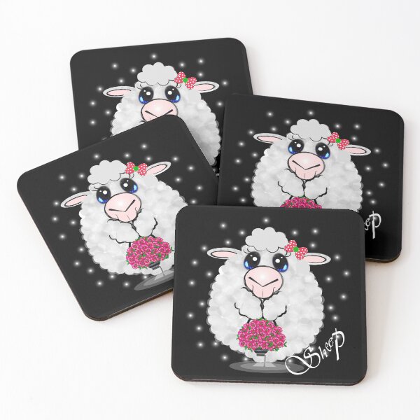 Item preview, A charming sheep carries a flower basket with a sweet smile designed and sold by Shirley cute art .