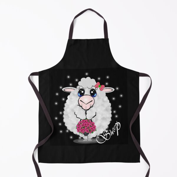 Item preview, A charming sheep carries a flower basket with a sweet smile designed and sold by Shirley cute art .