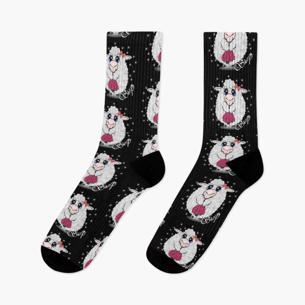 Item preview, A charming sheep carries a flower basket with a sweet smile designed and sold by Shirley cute art .