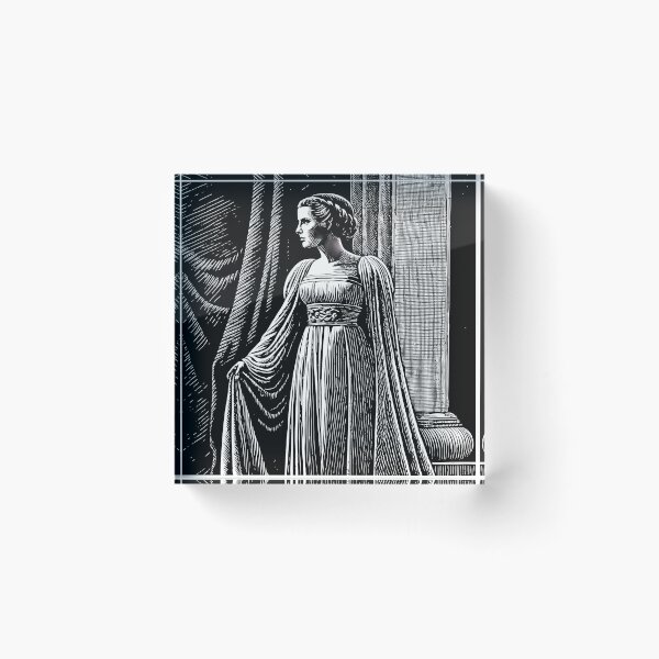 Item preview, Graceful Lady in Classical Monochrome Style designed and sold by ART ATTACK ZONE.