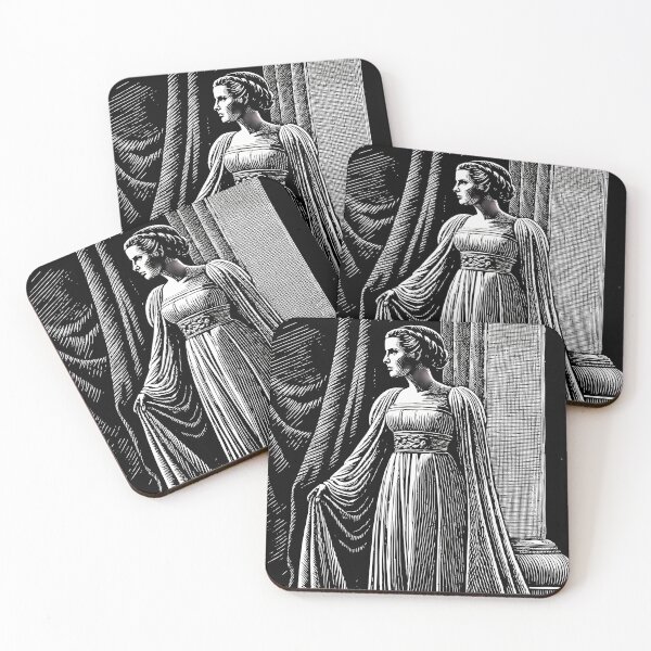 Item preview, Graceful Lady in Classical Monochrome Style designed and sold by ART ATTACK ZONE.