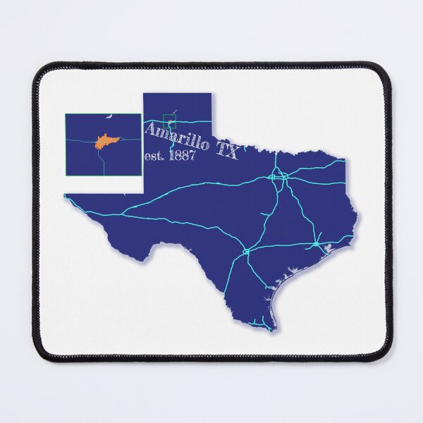 Item preview, Amarillo, TX [Blue] designed and sold by PhilbonianDezin.