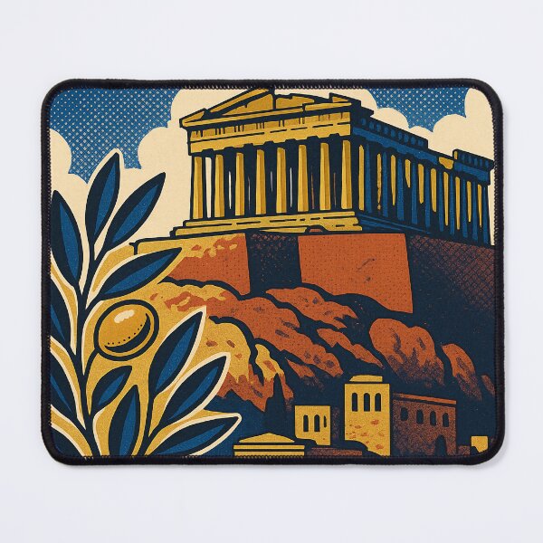 Item preview, Digital Retro Pop Art Travel Poster of Athens | Colorful Vintage Cityscape Illustration | Iconic Greek Landmark Art | Nostalgic Travel Wall Decor | Urban Retro Style Poster designed and sold by PaintedPixels01.