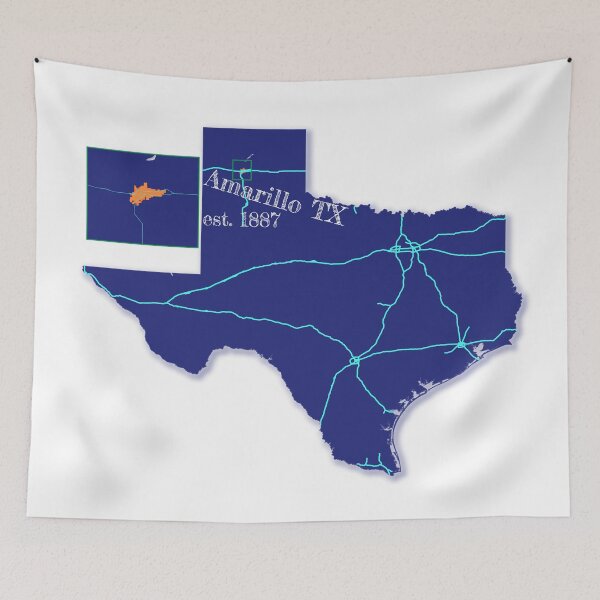 Item preview, Amarillo, TX [Blue] designed and sold by PhilbonianDezin.